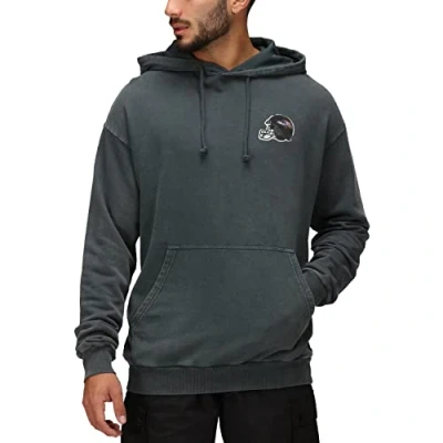 Abbildung von RE:COVERED X NFL Miami Baltimore Ravens Herren Kapuzen Pullover mit Helm Patch Baumwoll Hoody Langarm Shirt RCNFL1316I Schwarz