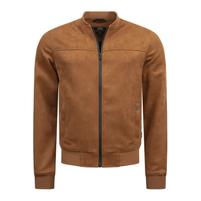 Abbildung von Indicode Herren Ibon Velours Kunstleder Jacke Herrenjacke Wildleder Look für Männer Camel S