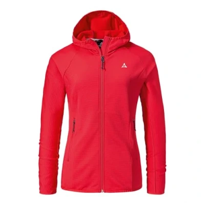 Abbildung von Schöffel Damen Fleece Hoody Style Cascata WMS, Fleecejacke mit Kapuze aus 2 Wege Stretch, wärmende Outdoorjacke Außentaschen, rosehip, 38