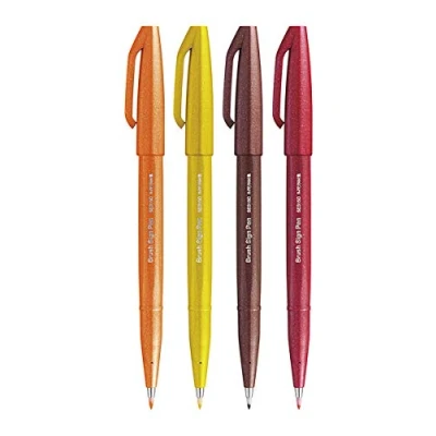 Abbildung von Pentel SES15C Pinselstift Set 4 tlg.