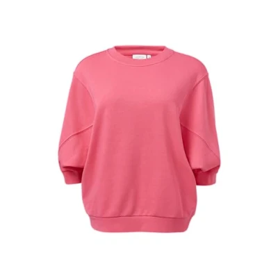 Abbildung von comma casual identity Manches 3/4 Sweatshirt, Damen, Größe: 42, Pink