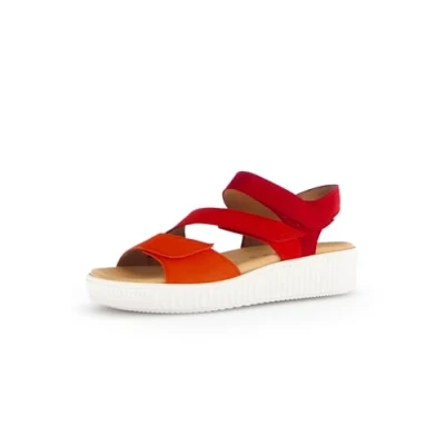 Abbildung von Gabor Plateau Plateausandalette, Damen, Größe: 43, Rot Schuhe