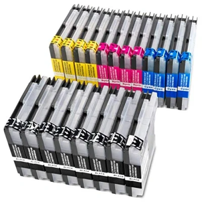 Abbildung von ESMONLINE 20 komp. Druckerpatronen als Ersatz zu Brother LC 980 985 1100 MFC 250C 255CW 295CN 5890CN 5895CW 6490CW 6890CDW 790CW 990CW J265W J410 J415W J615W DCP 145C 165C 185C 195C 365CN