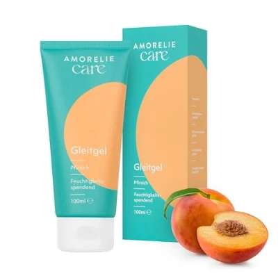 Abbildung von AMORELIE Care Gleitgel Wasserbasiertes Pfirsichduft 100 ml Care, 1 tlg., Pfirsichduft, Vegan