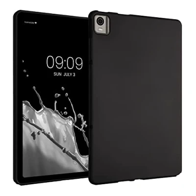 Abbildung von kwmobile Schutzhülle kompatibel mit Nokia T21 Tablet Hülle Silikon Cover Case Schwarz matt