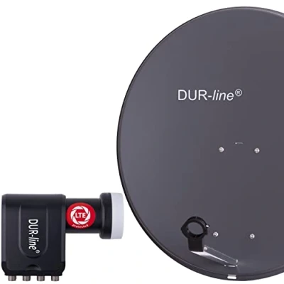 Abbildung von DUR line MDA 80 Satellitenschüssel anthrazit + Octo LNB
