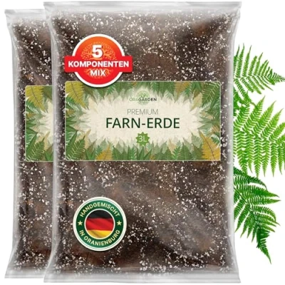 Abbildung von ORAGARDEN Farn Erde für Zimmerpflanzen und Garten 6LFarn Substrat Pflanzen, Palmen, Blumen 5 Komponenten Blumenerde