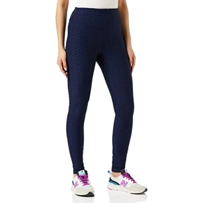Abbildung von FM London (2er Pack) Gym Leggings für Damen UK bequeme Waben mit nahtlosem Legging Design in Grau, Marine, Schwarz