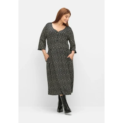 Abbildung von Sheego Jerseykleid &quot;Große Größen&quot;, in Petite Passform, mit Allovermuster