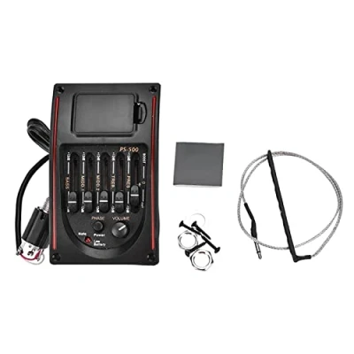 Abbildung von Gitarren Pickup, EQ PS 500 5B und Equalizer Digital Tuner Tonabnehmer für Akustikgitarre