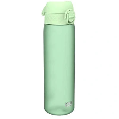 Abbildung von Ion8 Trinkflasche, 500 ml, Auslaufsicher, Einhandöffnung, Sichere Verriegelung, Spülmaschinenfest, BPA frei, Tragegriff, Klappdeckel, Leicht zu Reinigen, Klimaneutral, Surfgrün