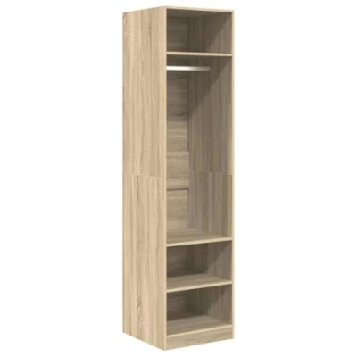 Abbildung von vidaXL Kleiderschrank offen Einlegeboden Regal Kleiderständer Schrank Kleiderstange Garderobenschrank Sonoma Eiche 50x50x200cm Holzwerkstoff
