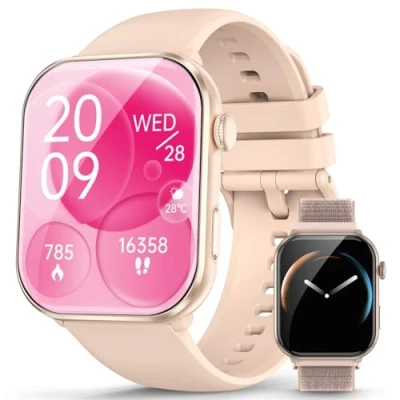 Abbildung von Blackview Smartwatch Damen Herren, AMOLED Bildschirm immer an, Fitnessuhr mit Telefonfunktion, Anrufe tätigen/empfangen, Sportuhr 100+Sportmodi, Puls Schlaf Monitor, Schrittzähler, Uhr für Android iOS