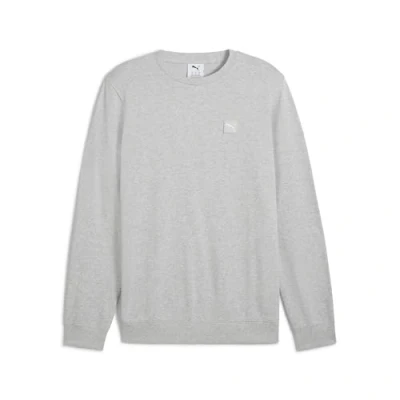 Abbildung von Puma Essentials Elevated Crewneck Herren Mit Plain Light Gray Heather Größe: 4XL