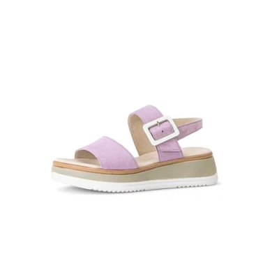 Abbildung von Gabor Damen Keilsandalen, Frauen Sandalen,Moderate Mehrweite (G),offene Schuhe,Strandschuhe,Keilsandaletten,New Flieder (LDS),38 EU / 5 UK