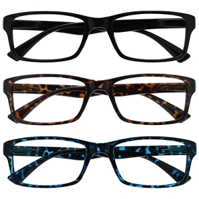 Abbildung von The Reading Glasses Company Unisex PEP Glasses, Schwarz Braun Blau, 3,50 Dioptrien