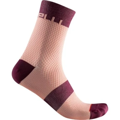 Abbildung von Castelli Velocissima 12 W Bordeaux/Blush L/XL Fahrradsocken