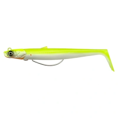 Abbildung von Savage Gear Sandeel V2 Weedless Zitronenrücken 13cm 31g Gummifisch