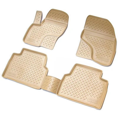 Abbildung von RECAMBO F 8338 Fußmattensatz Gummi vorne und hinten 4 beige Maßgefertigt FORD: KUGA 1