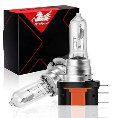 Abbildung von WinPower H15 12V 15/55W Halogen Birne Standlicht Tagfahrlicht Fernlicht Gelb Glühlampe Auto Lampe, 2 Stück