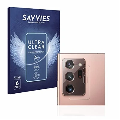 Abbildung von Savvies 6 Stück Schutzfolie für Samsung Galaxy Note 20 Ultra / 5G (Kamera) Displayschutz Folie Transparent