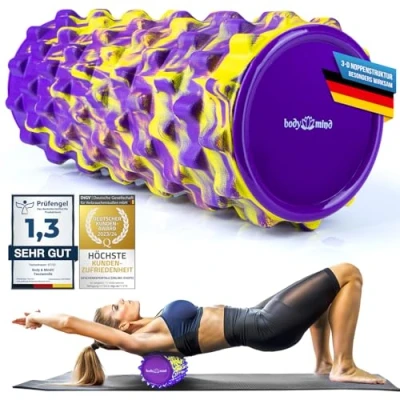 Abbildung von Body &amp; Mind Massagerolle Massageball Fitnessrolle Gymnastikrolle (Sportrolle, Therapierolle), Faszien Training