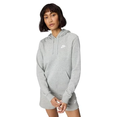 Abbildung von Nike Sportswear W CLUB STD PO Kapuzenpullover, Damen, Größe: XS, Grey heather