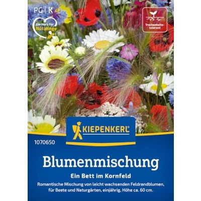 Abbildung von Kiepenkerl Blumensamen Mischung Ein Bett im Kornfeld 1070650 Romantische aus Feldrandblumen für Beete und Naturgärten Wildblumensamen, Blumenwiese