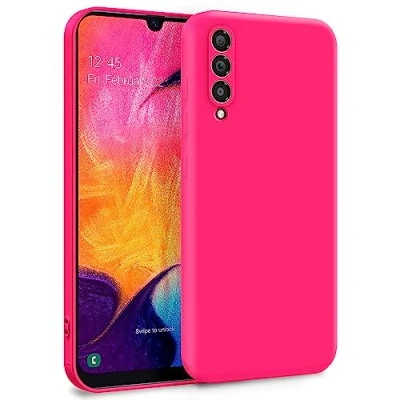 Abbildung von MyGadget Hülle für Samsung Galaxy A50 Zweilagige Handyhülle mit Kameraschutz Cover Innenfutter &amp; Silikon außen Pink