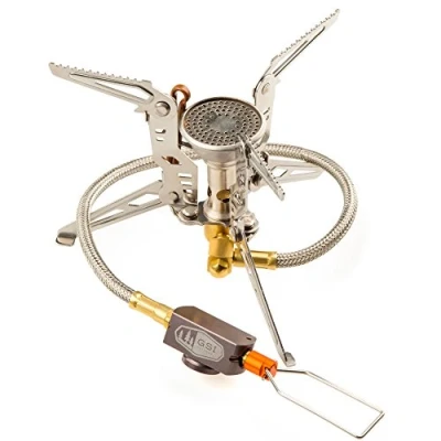Abbildung von GSI 56003 Outdoors Pinnacle 4 Jahreszeiten Schlauchkocher 2600 Watt Gaskocher, Silber, M ,