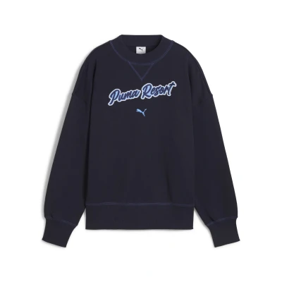 Abbildung von Puma Premium ESS MIT Grafik Sweatshirt, Damen, Größe: Medium, New navy