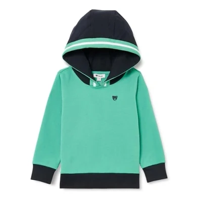 Abbildung von Steiff TEAM Kapuzenpullover für Kinder, Größe: 122, Winter green