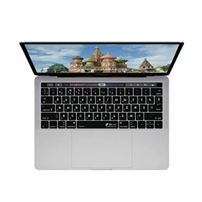 Abbildung von KB Covers RUS MTB DE RU Layout russische Tastatur Abdeckung für MacBook Pro klar