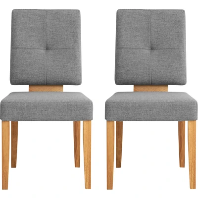 Abbildung von Home affaire Esszimmerstuhl &quot;Ponza&quot;, (Set), 2 St., Webstoff, Gestell Eiche massiv geölt