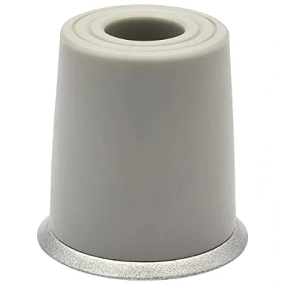 Abbildung von WAGNER Bodentürstopper/Wandtürstopper VULKANO MIDI Durchmesser Ø 35 x mm, Basis Edelstahl Optik, Puffer hochwertiger Vollgummi, silber/grau, zum Schrauben inklusive Montagematerial 15208011