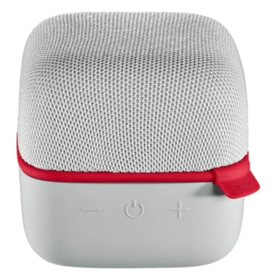 Abbildung von Hama Mobiler Bluetooth Lautsprecher Cube, grau/rot