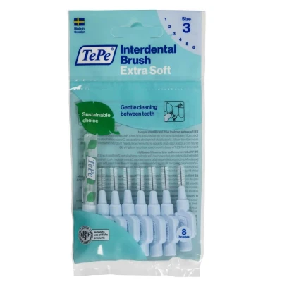 Abbildung von TePe Interdentalbürsten Interdentalbürste Extra Soft Blau ISO Gr. 3