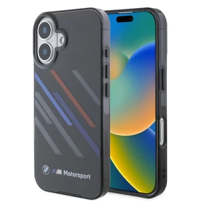 Abbildung von CG Mobile BMW BMHCP16S23HTRAK Hülle für iPhone 16 6.1&quot; Schwarz hardcase Motosport IML Random Stripes