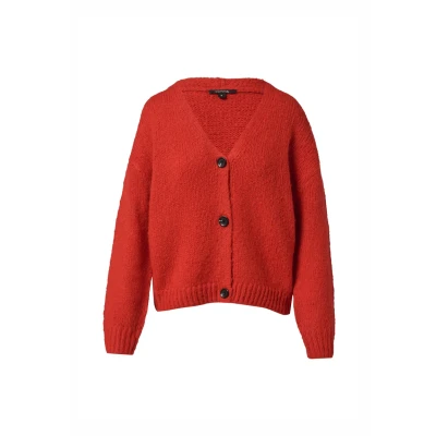 Abbildung von comma Strickjacke, Damen, Größe: Large, Rot