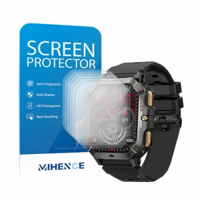 Abbildung von MIHENCE Schutzfolie Kompatibel für Bambooinn C28 Smartwatch, PET HD Displayschutzfolie 2.02&#039;&#039; Smartwatch [ 6 Stück ]