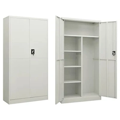 Abbildung von vidaXL Schließfachschrank Hellgrau 90x40x180 cm Stahl