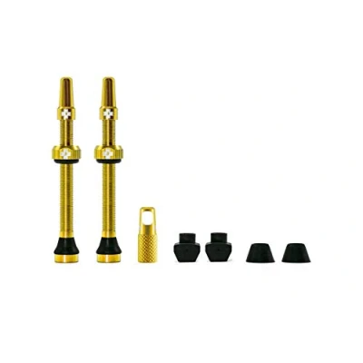 Abbildung von Muc Off 1066 Rohrloses Ventil, gold, 60 mm, Set of 2