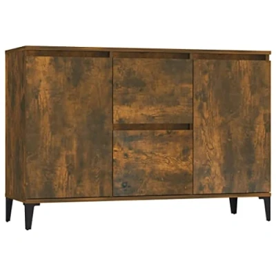 Abbildung von vidaXL Sideboard Kommode Anrichte Schrank Beistellschrank Mehrzweckschrank Standschrank Wohnzimmer Flur Räuchereiche 104x35x70cm Holzwerkstoff