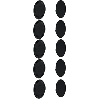 Abbildung von cyclingcolors 10x Abdeckkappen Kunststoff Blindbohrung Stopfen Blindstopfen Abdeckung Möbel (Ø35mm/schwarz RAL 9005)