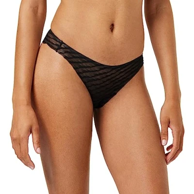 Abbildung von Sloggi LACY TINY Tanga String, Damen, Größe: Small, Black