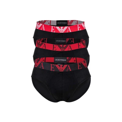 Abbildung von Emporio Armani 3ER PACK Slip, Herren, Größe: Medium, Schwarz