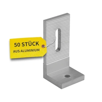 Abbildung von Avoltik 50x 90 L Winkel zur Befestigung für PV Modul Halterung I Montagewinkel aus Aluminium Grad Verbinder Solarpanel Montage robuster Befestigungswinkel Balkonkraftwerk