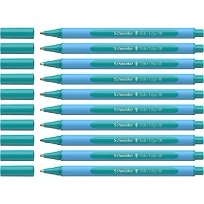 Abbildung von Schneider 152234 Slider Edge Pastell XB Kugelschreiber (Dreikant Stifte mit Strichbreite XB) 10 Stück ocean, 12 (1er Pack)