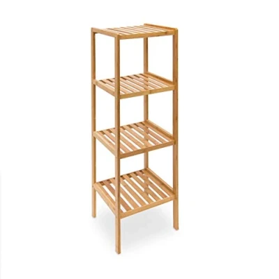 Abbildung von relaxdays Badregal Bambus mit 4 Ablagen