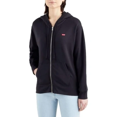 Abbildung von Levi&#039;s Standard ZIP Hoodie Sweatjacke, Damen, Größe: XXS, Caviar
